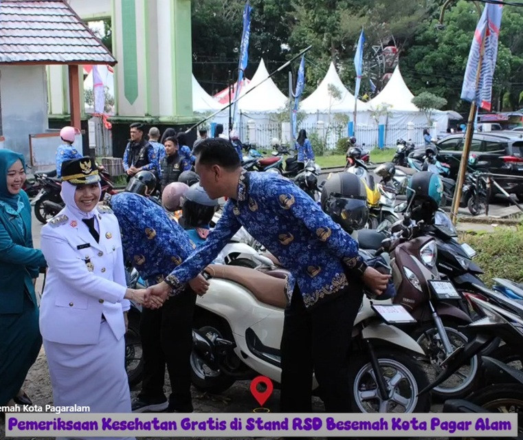 Pemeriksaan Kesehatan Gratis di Stand RSUD Besemah - HUT Kota Pagar Alam ke 25 Tahun